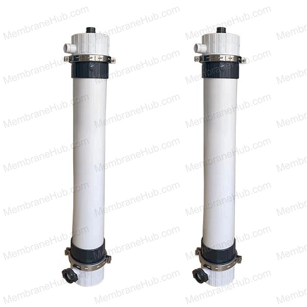 Externally pressurized hollow fiber ultrafiltration membrane module